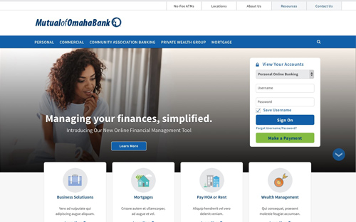 Mutual of Omaha Bank Website